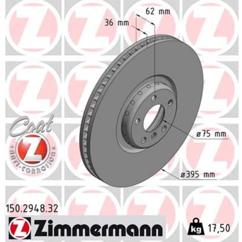 Brzdový kotúč ZIMMERMANN 150.2948.32