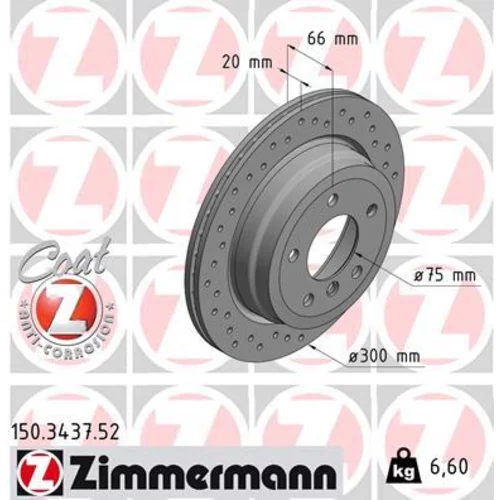 Brzdový kotúč ZIMMERMANN 150.3437.52