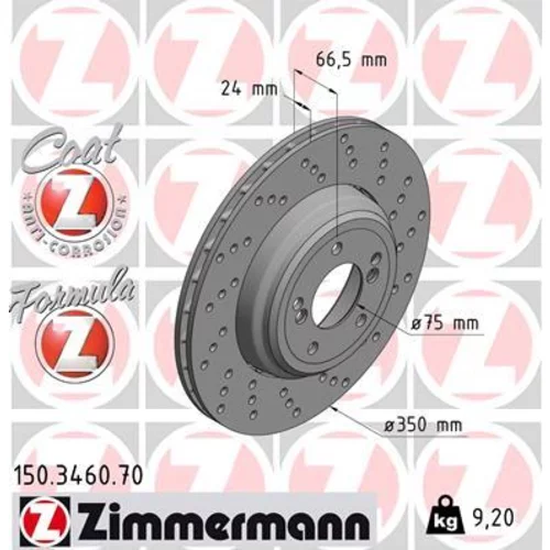 Brzdový kotúč ZIMMERMANN 150.3460.70