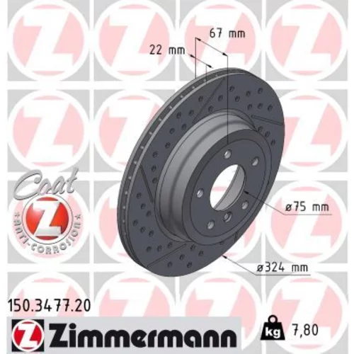 Brzdový kotúč ZIMMERMANN 150.3477.20