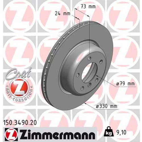 Brzdový kotúč ZIMMERMANN 150.3490.20