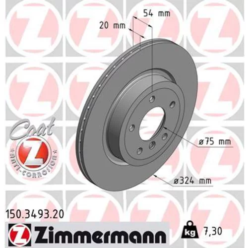 Brzdový kotúč ZIMMERMANN 150.3493.20