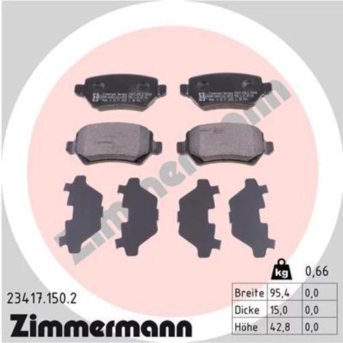 Sada brzdových platničiek kotúčovej brzdy ZIMMERMANN 23417.150.2