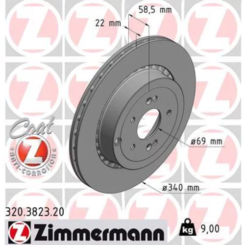 Brzdový kotúč ZIMMERMANN 320.3823.20