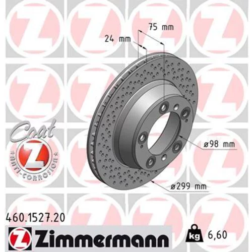 Brzdový kotúč ZIMMERMANN 460.1527.20