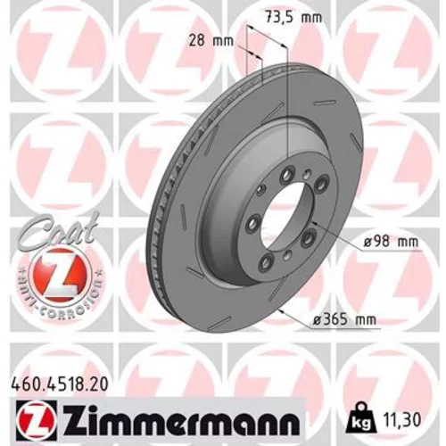 Brzdový kotúč ZIMMERMANN 460.4518.20