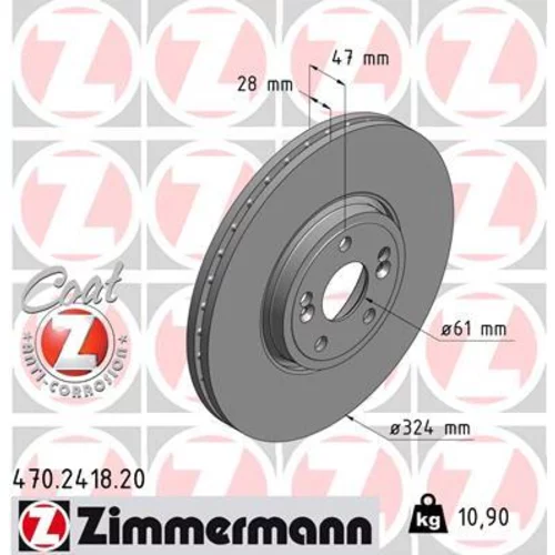 Brzdový kotúč ZIMMERMANN 470.2418.20