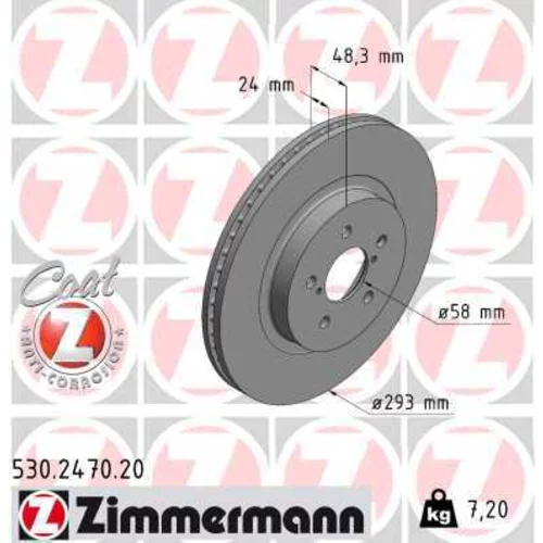 Brzdový kotúč ZIMMERMANN 530.2470.20