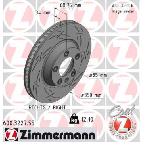 Brzdový kotúč ZIMMERMANN 600.3227.55