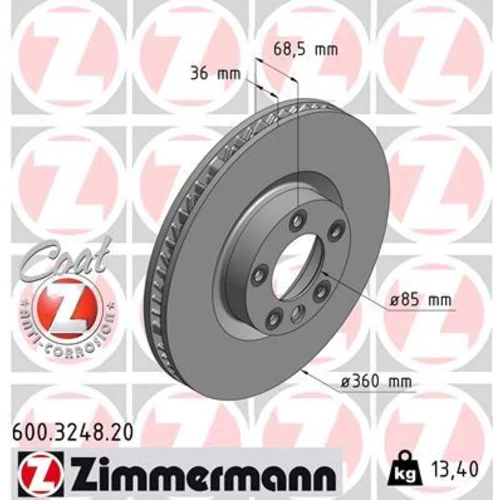 Brzdový kotúč ZIMMERMANN 600.3248.20