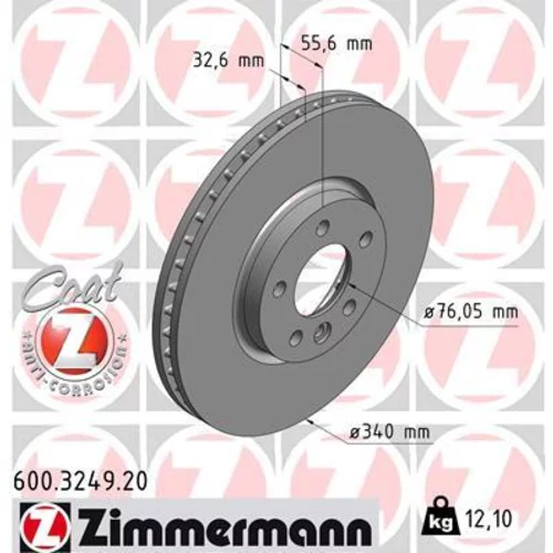 Brzdový kotúč ZIMMERMANN 600.3249.20