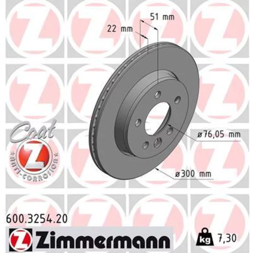 Brzdový kotúč ZIMMERMANN 600.3254.20