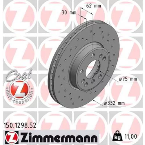 Brzdový kotúč ZIMMERMANN 150.1298.52