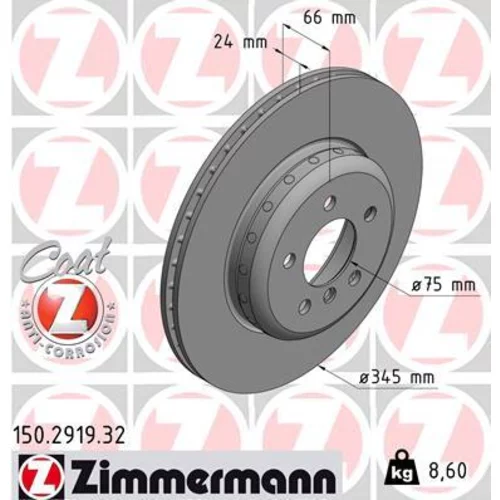 Brzdový kotúč ZIMMERMANN 150.2919.32