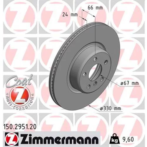 Brzdový kotúč ZIMMERMANN 150.2951.20