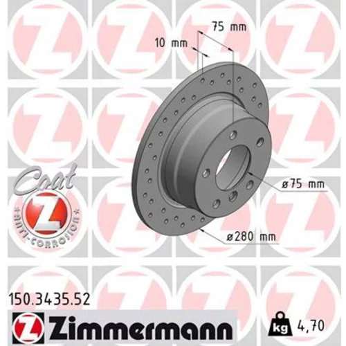 Brzdový kotúč ZIMMERMANN 150.3435.52