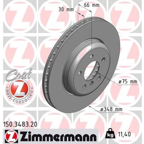 Brzdový kotúč ZIMMERMANN 150.3483.20