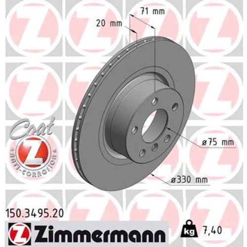 Brzdový kotúč ZIMMERMANN 150.3495.20