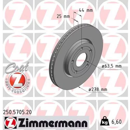 Brzdový kotúč ZIMMERMANN 250.5705.20