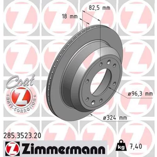 Brzdový kotúč ZIMMERMANN 285.3523.20