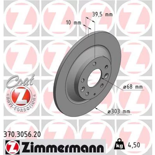 Brzdový kotúč ZIMMERMANN 370.3056.20