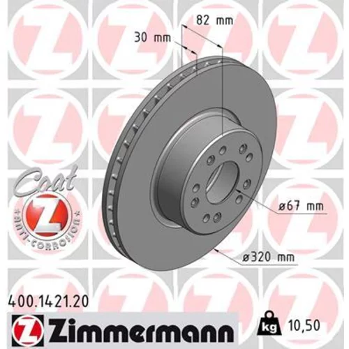 Brzdový kotúč ZIMMERMANN 400.1421.20