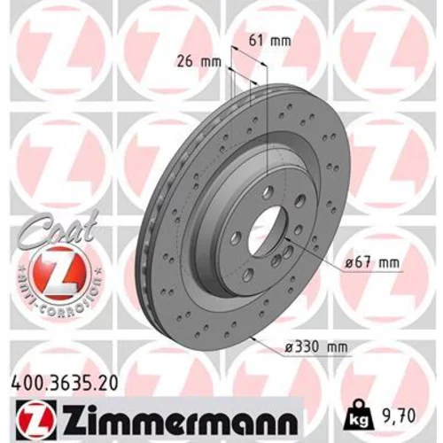 Brzdový kotúč ZIMMERMANN 400.3635.20