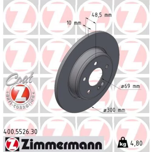 Brzdový kotúč ZIMMERMANN 400.5526.30