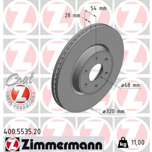 Brzdový kotúč ZIMMERMANN 400.5535.20