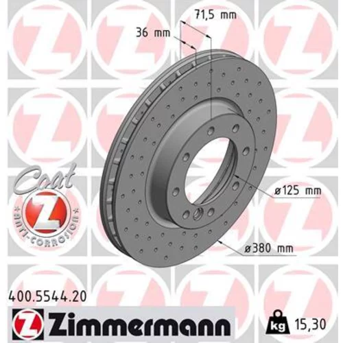 Brzdový kotúč ZIMMERMANN 400.5544.20