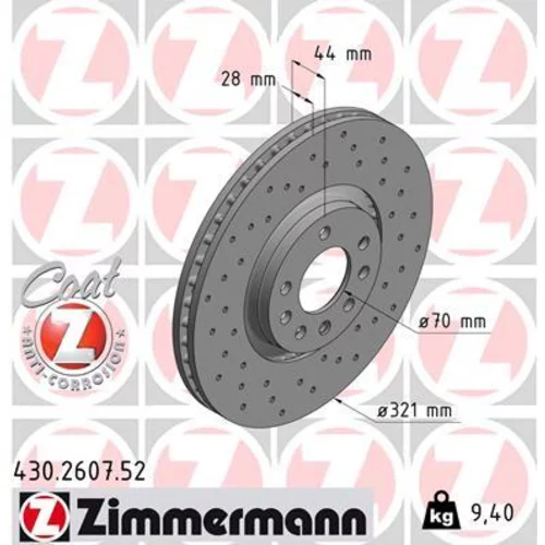 Brzdový kotúč ZIMMERMANN 430.2607.52