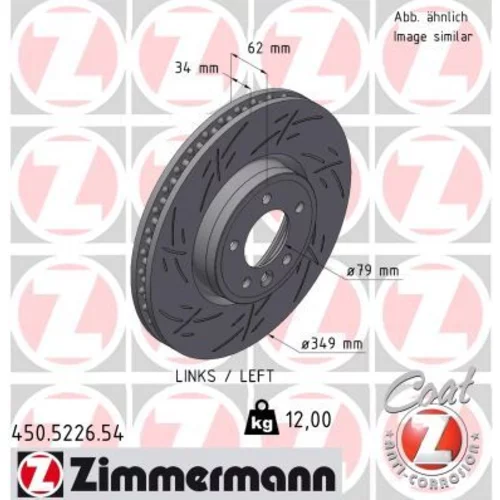 Brzdový kotúč ZIMMERMANN 450.5226.54