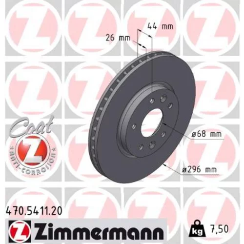 Brzdový kotúč ZIMMERMANN 470.5411.20