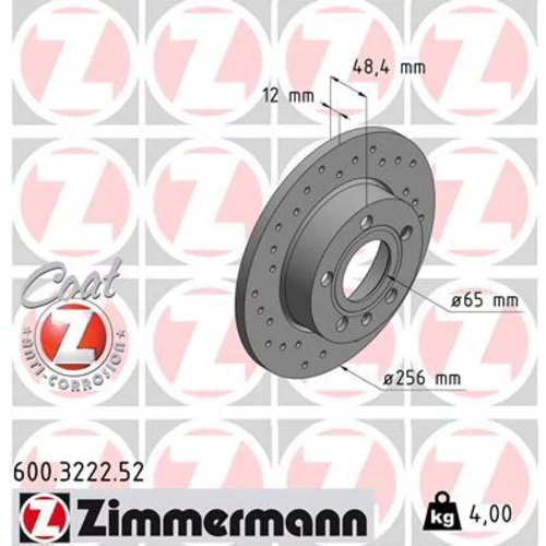 Brzdový kotúč ZIMMERMANN 600.3222.52