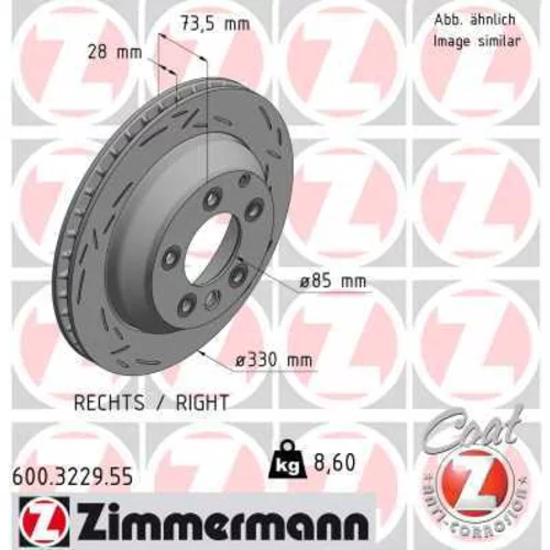 Brzdový kotúč ZIMMERMANN 600.3229.55