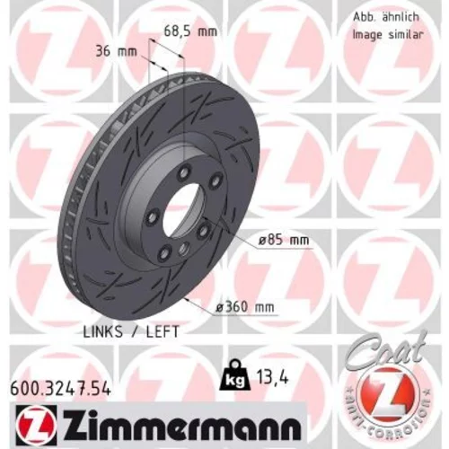 Brzdový kotúč ZIMMERMANN 600.3247.54