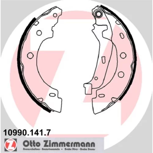 Sada brzdových čeľustí ZIMMERMANN 10990.141.7