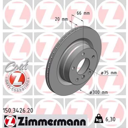 Brzdový kotúč ZIMMERMANN 150.3426.20