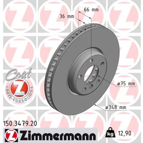 Brzdový kotúč ZIMMERMANN 150.3479.20