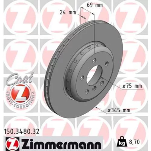 Brzdový kotúč ZIMMERMANN 150.3480.32