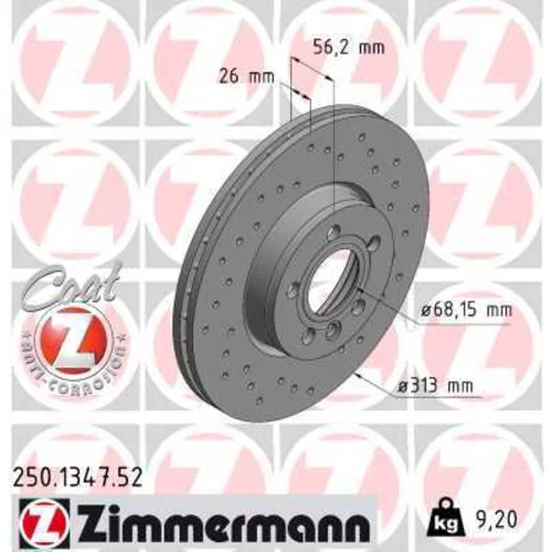 Brzdový kotúč ZIMMERMANN 250.1347.52