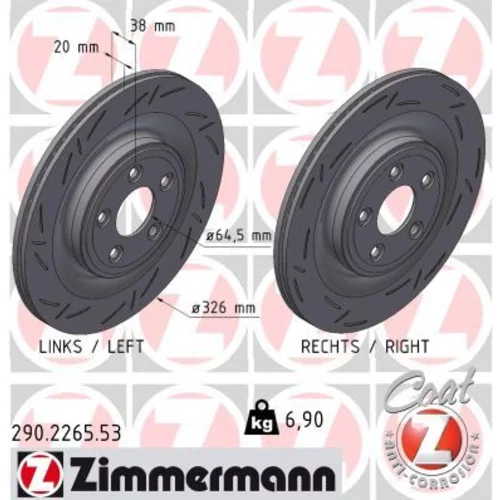 Brzdový kotúč ZIMMERMANN 290.2265.53