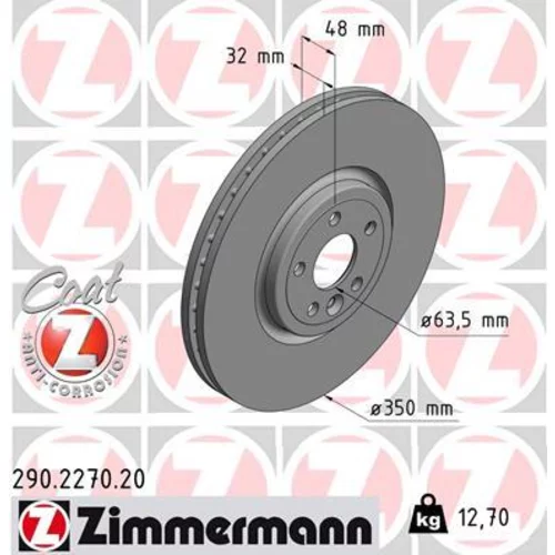 Brzdový kotúč ZIMMERMANN 290.2270.20