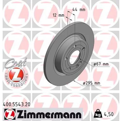 Brzdový kotúč ZIMMERMANN 400.5543.20