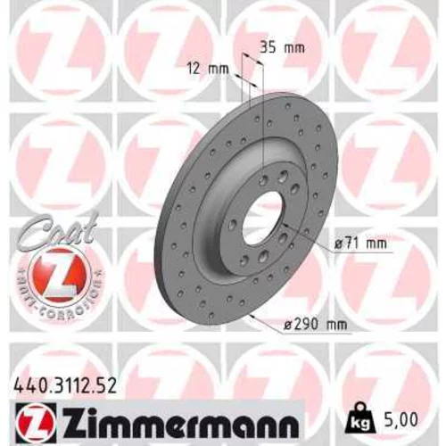 Brzdový kotúč ZIMMERMANN 440.3112.52