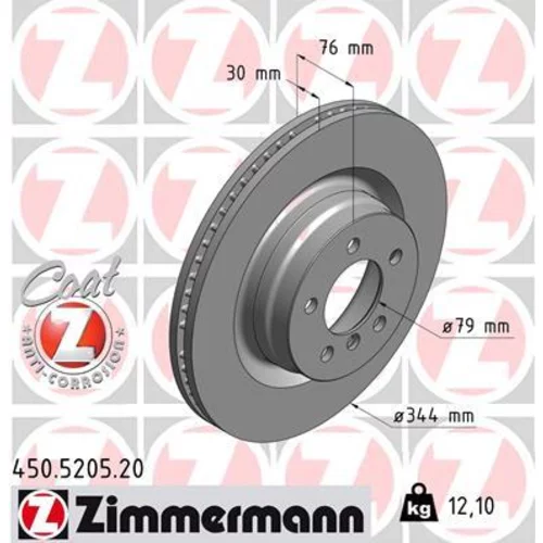 Brzdový kotúč ZIMMERMANN 450.5205.20