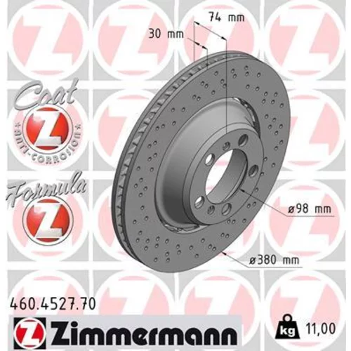 Brzdový kotúč ZIMMERMANN 460.4527.70