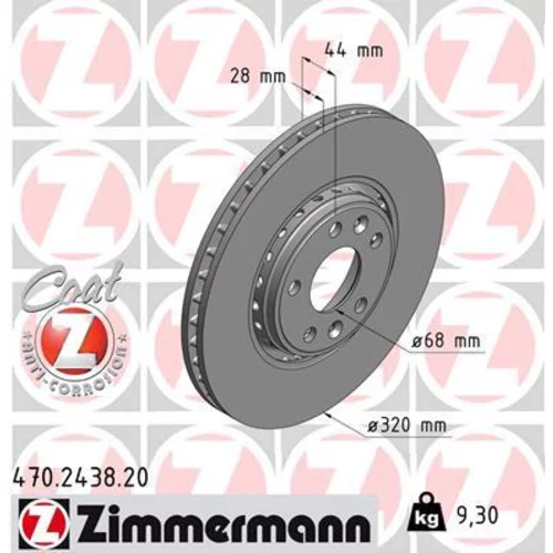 Brzdový kotúč ZIMMERMANN 470.2438.20