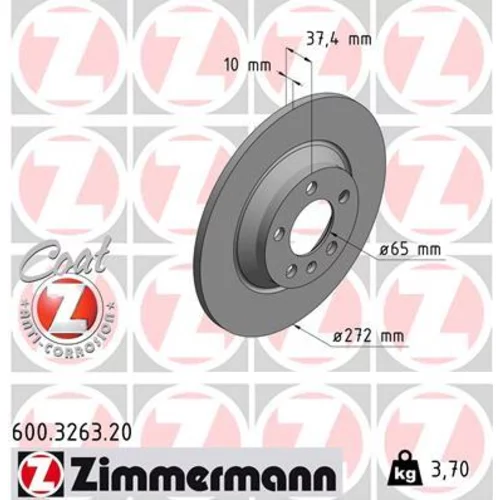 Brzdový kotúč ZIMMERMANN 600.3263.20