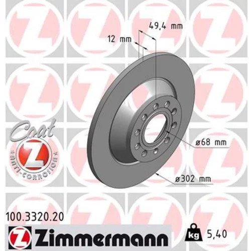 Brzdový kotúč ZIMMERMANN 100.3320.20